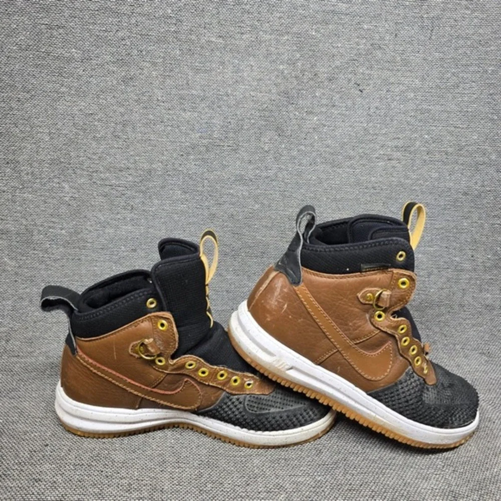 Nike Lunar Force 1 Duckboot Brown Black‎ Watershield 805899-201 Mens Boots